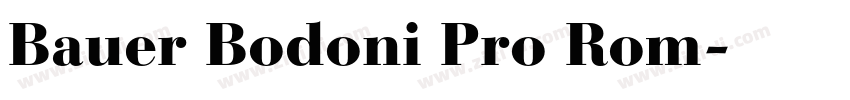 Bauer Bodoni Pro Rom字体转换